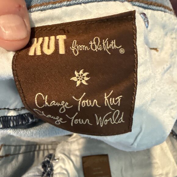 Kut From The Kloth Gidget Frey Shorts Size 4 Light Wash Denim - Picture 5 of 8